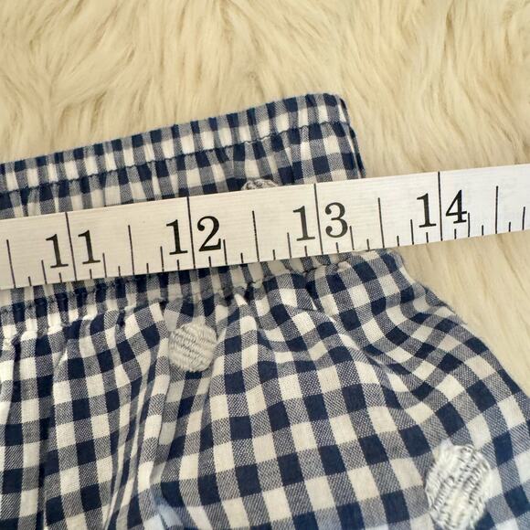 Madewell Embroidered Gingham Check Tiered Pull On Mini Skirt XS - Picture 9 of 10